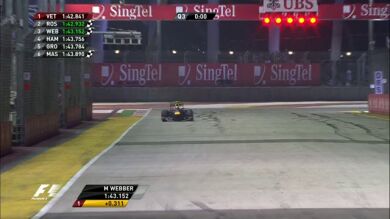Vettel celebra la pole en Marina Bay