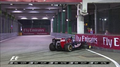 Accidente de Ricciardo en Singapur