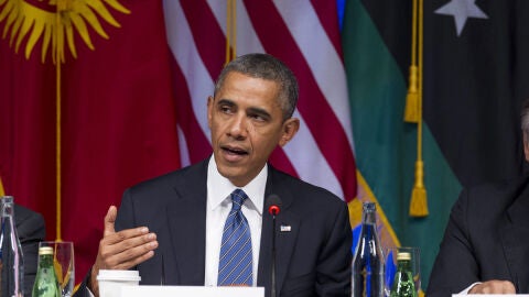 Barack Obama en un acto en Nueva York