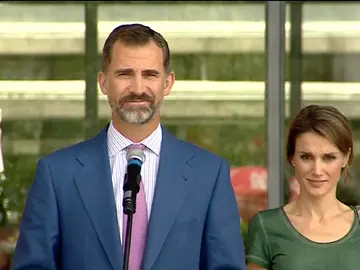 Los Príncipes de Asturias, tras visitar al Rey en el hospital Los Príncipes de Asturias, tras visitar al Rey en el hospital