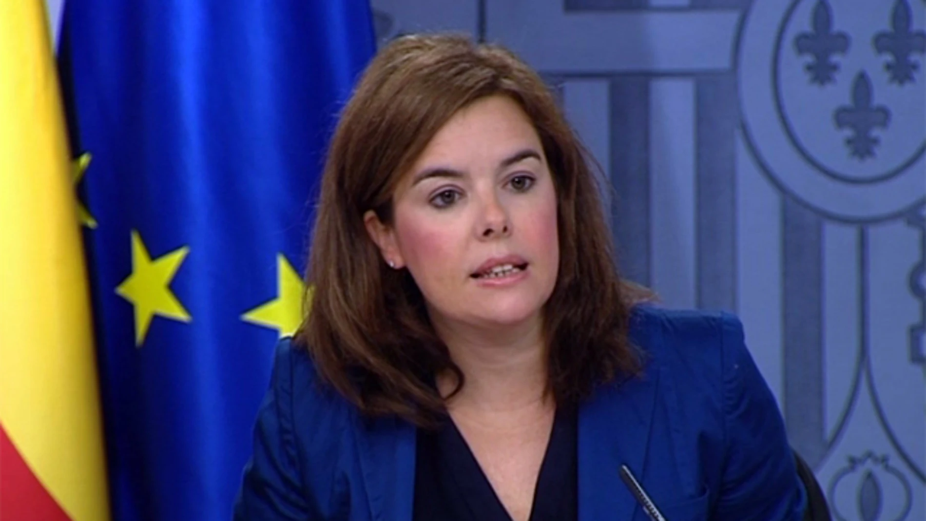 Soraya Sáenz de Santamaría, en rueda de prensa Soraya Sáenz de Santamaría, en rueda de prensa