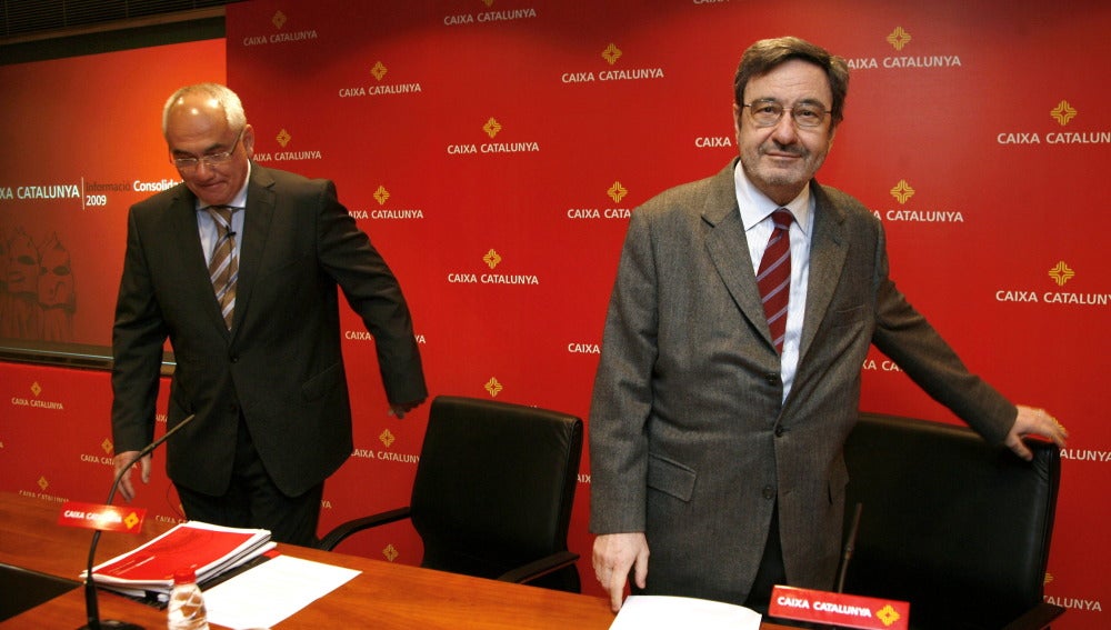 Narcís Serra acompañado de Adolf Todó
