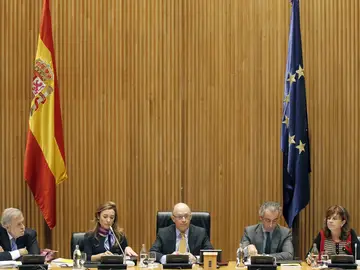 Montoro en la presentación de los PGE Montoro en la presentación de los PGE