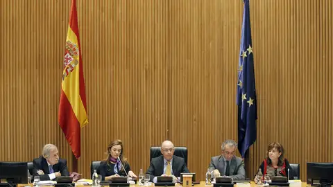Montoro en la presentación de los PGE Montoro en la presentación de los PGE