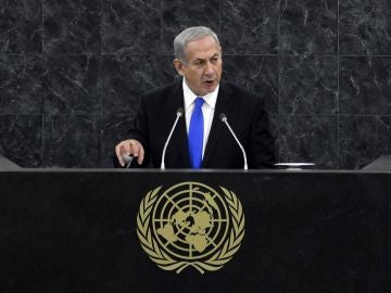 El primer ministro israelí, Benjamin Netanyahu, ante la ONU