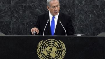 El primer ministro israelí, Benjamin Netanyahu, ante la ONU