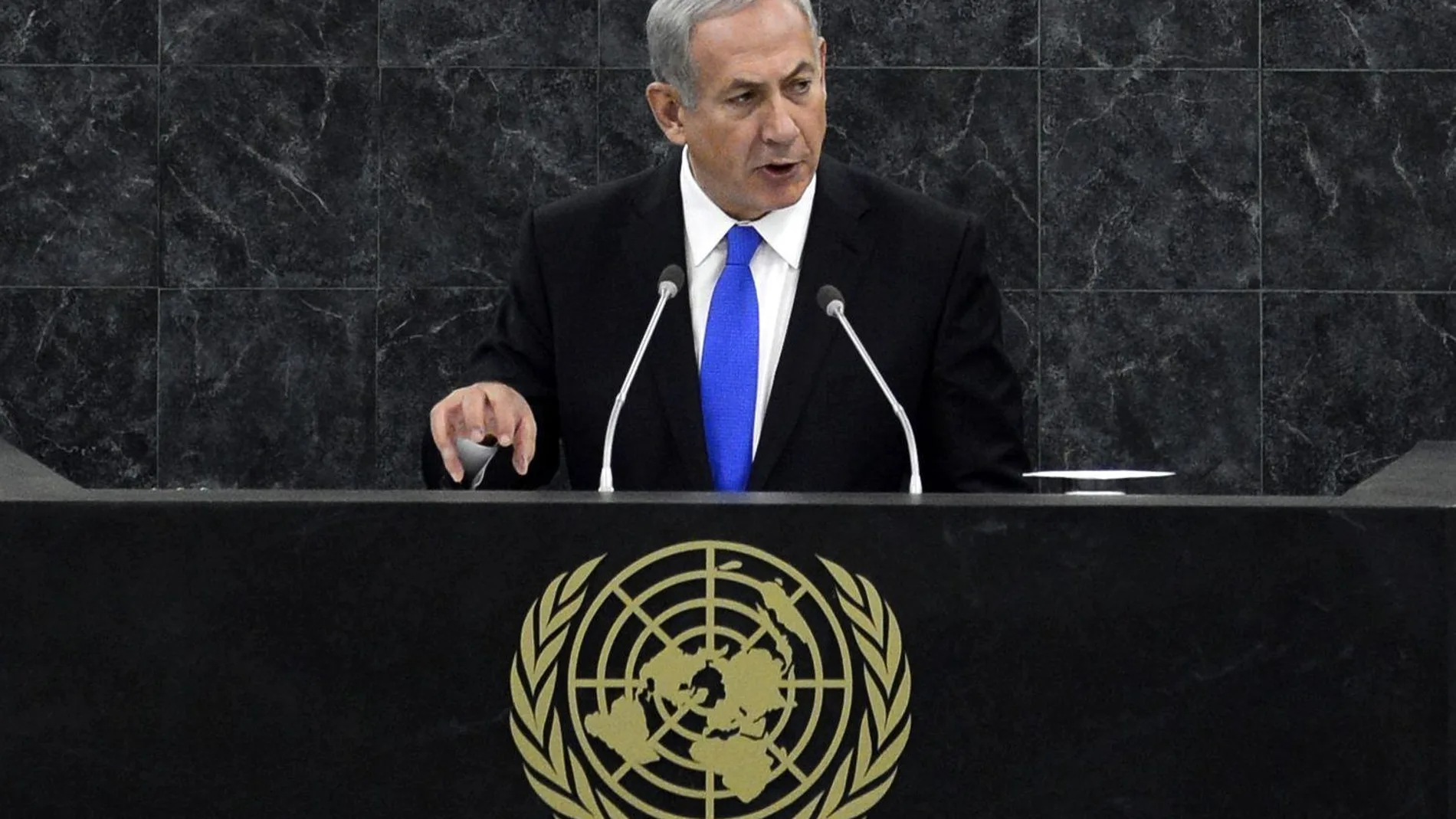 El primer ministro israelí, Benjamin Netanyahu, ante la ONU El primer ministro israelí, Benjamin Netanyahu, ante la ONU