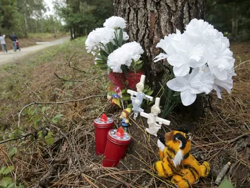 Altar improvisado en el lugar en el que apareció Asunta Altar improvisado en el lugar en el que apareció Asunta