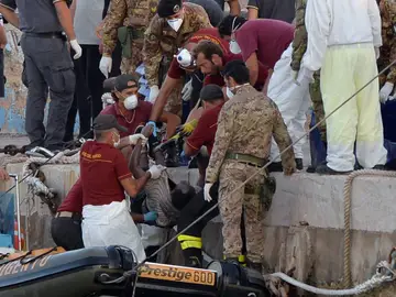 Rescate de inmigrantes en Lampedusa Rescate de inmigrantes en Lampedusa
