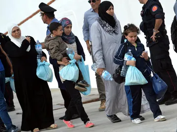 Inmigrantes llegados a Lampedusa Inmigrantes llegados a Lampedusa