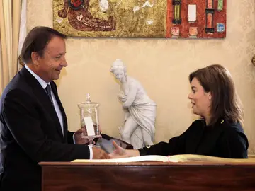 Saénz de Santamaría y Jean Pierre Bel Saénz de Santamaría y Jean Pierre Bel
