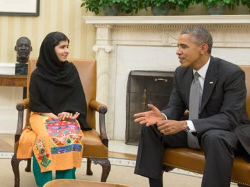 La joven Malala con Barack Obama