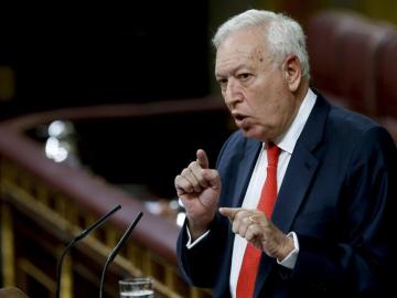 José Manuel García-Margallo, durante su intervención en el pleno del Congreso 