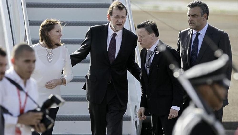 El presidente del Gobierno español, Mariano Rajoy, llegó hoy a Panamá