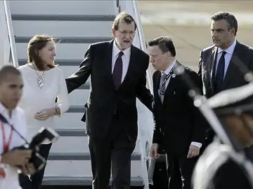 El presidente del Gobierno español, Mariano Rajoy, llegó hoy a Panamá El presidente del Gobierno español, Mariano Rajoy, llegó hoy a Panamá