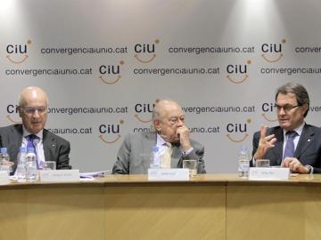 Jordi Pujol, entre Artur Mas y Josep Antoni Duran i Lleida