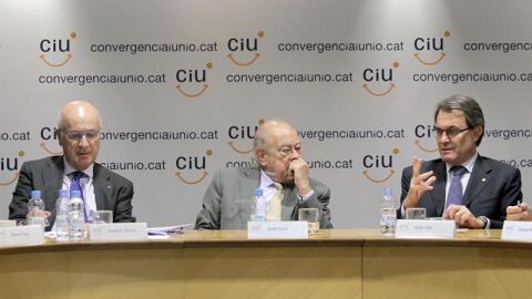 Jordi Pujol, entre Artur Mas y Josep Antoni Duran i Lleida