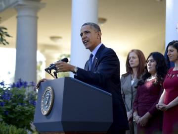 Barack Obama interviene en la Rosaleda de la Casa Blanca