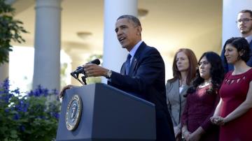 Barack Obama interviene en la Rosaleda de la Casa Blanca