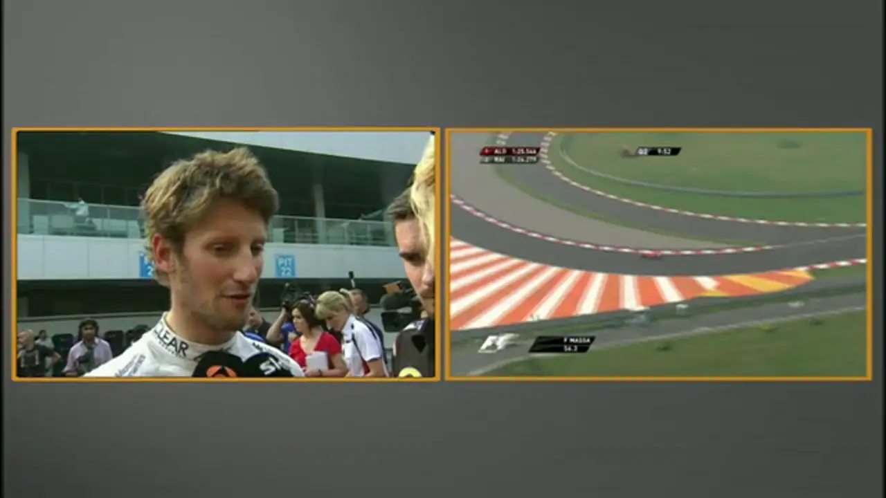 Grosjean, eliminado en la Q1 del GP de India