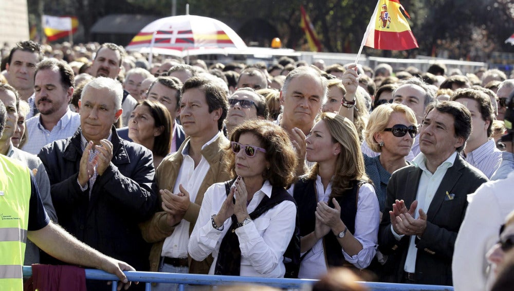 Políticos del PP en la concentración