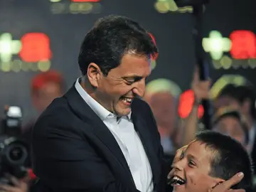 Sergio Massa tras conocer los resultados Sergio Massa tras conocer los resultados