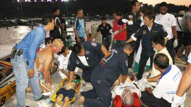 Al menos seis muertos al hundirse un barco en Tailandia