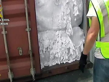 El contenedor con 204 kilos de cocaína El contenedor con 204 kilos de cocaína