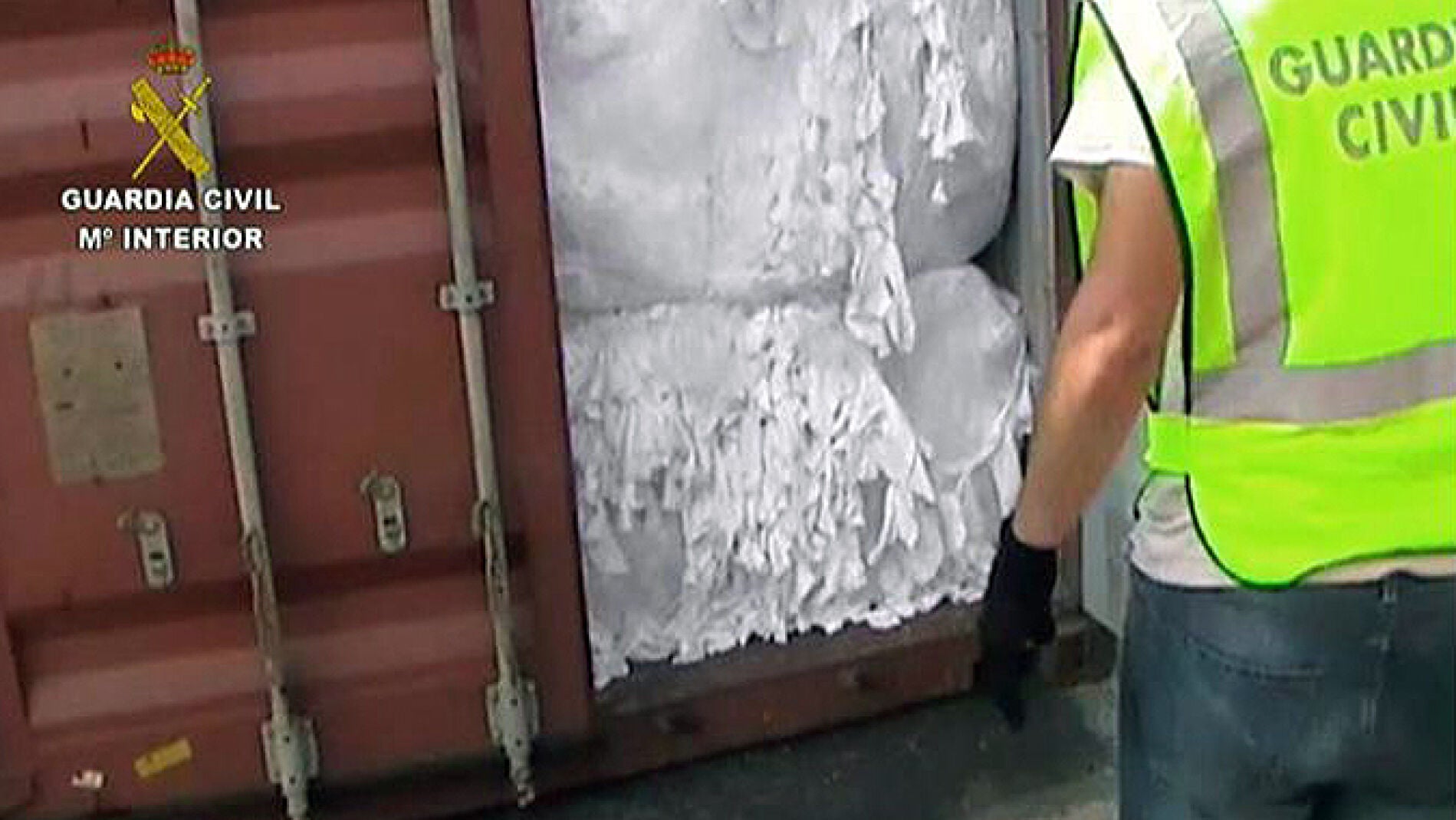 El contenedor con 204 kilos de coca&iacute;na