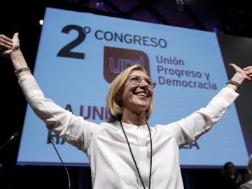 La portavoz de UPyD, Rosa Díez, durante el segundo congreso nacional del partido 