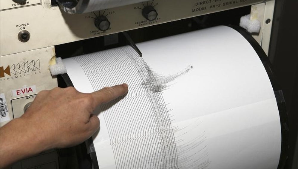 Un sismógrafo del Instituto Geográfico Nacional en Madrid