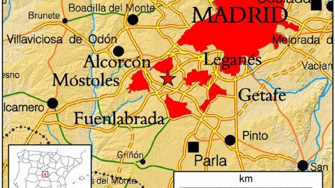 Mapa de la Comunidad de Madrid