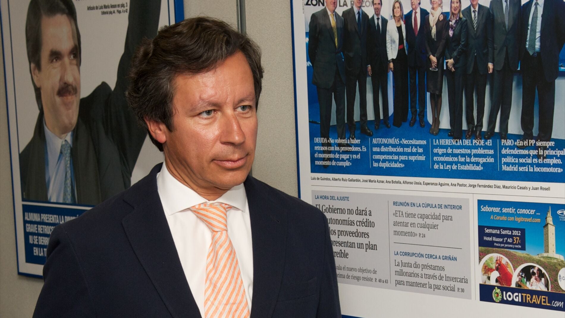 Carlos Floriano en la sede del PP