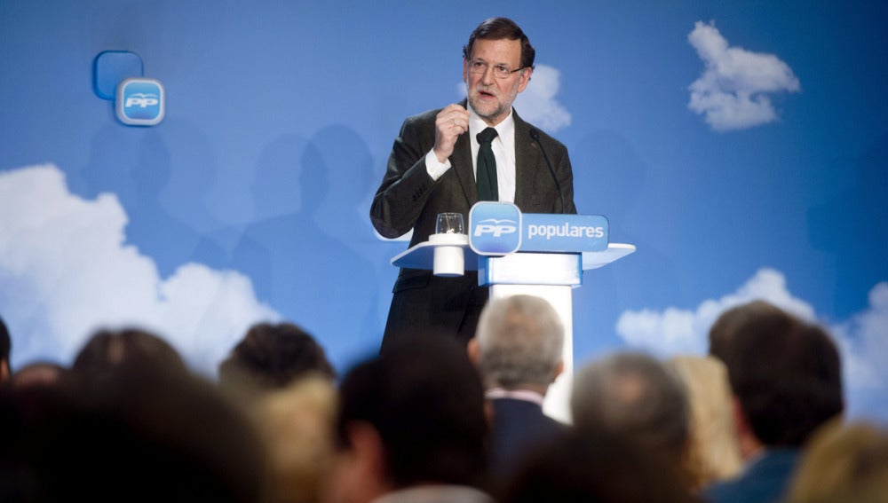 Rajoy, en la reunión interparlamentaria del PP