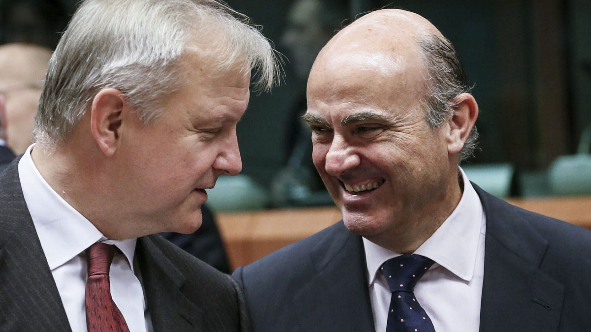 De Guindos y Olli Rehn en Bruselas