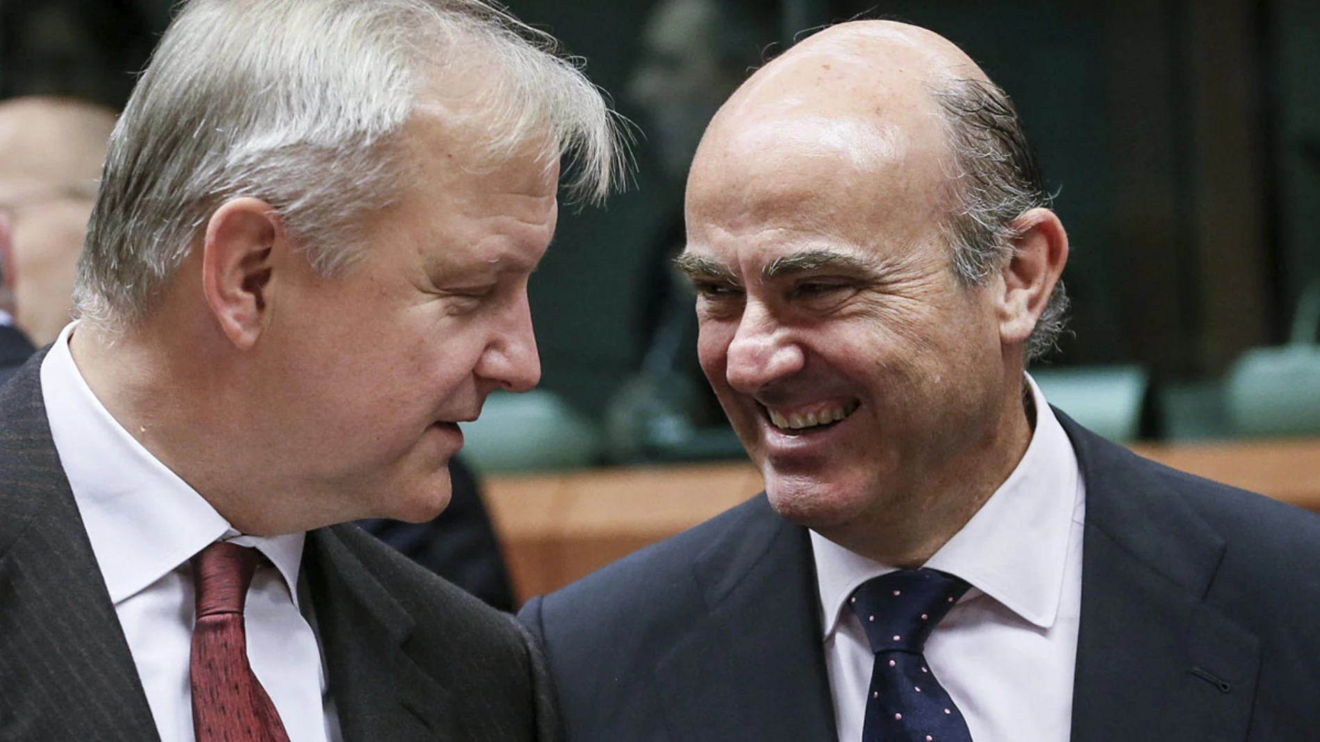 De Guindos y Olli Rehn en Bruselas De Guindos y Olli Rehn en Bruselas