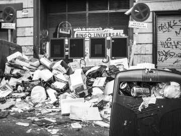 Huelga de basura, en Madrid