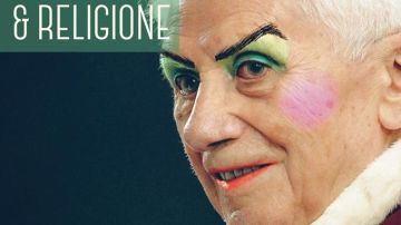 Papa maquillado para festival de cine homosexual