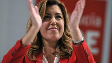 Susana Díaz, durante la clausura del congreso del PSOE-A
