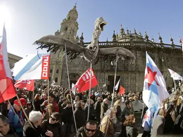Manifestación en Galicia por la sentencia del Prestige Manifestación en Galicia por la sentencia del Prestige