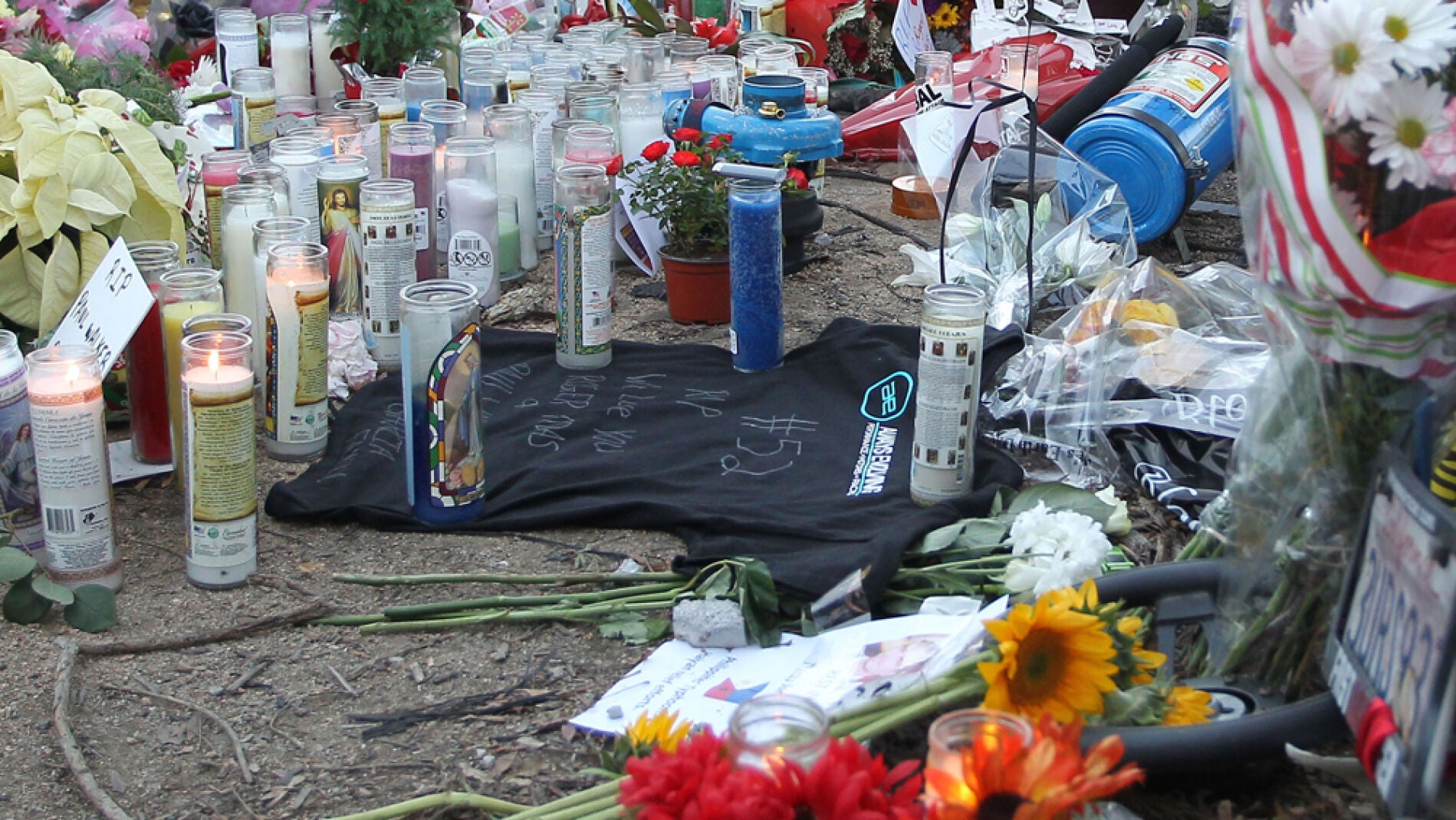 Detalle de algunos de los recuerdos de los fans