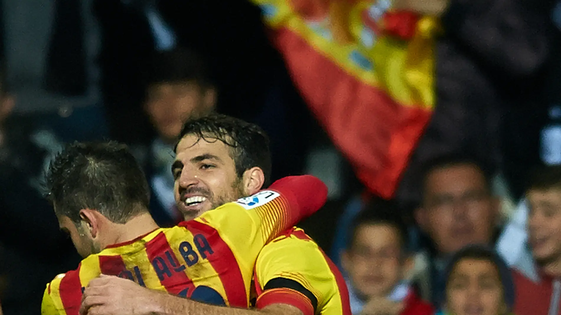 Cesc Fábregas celebra su gol ante el Cartagena