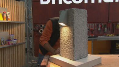 Realizamos una original luminaria de jardín