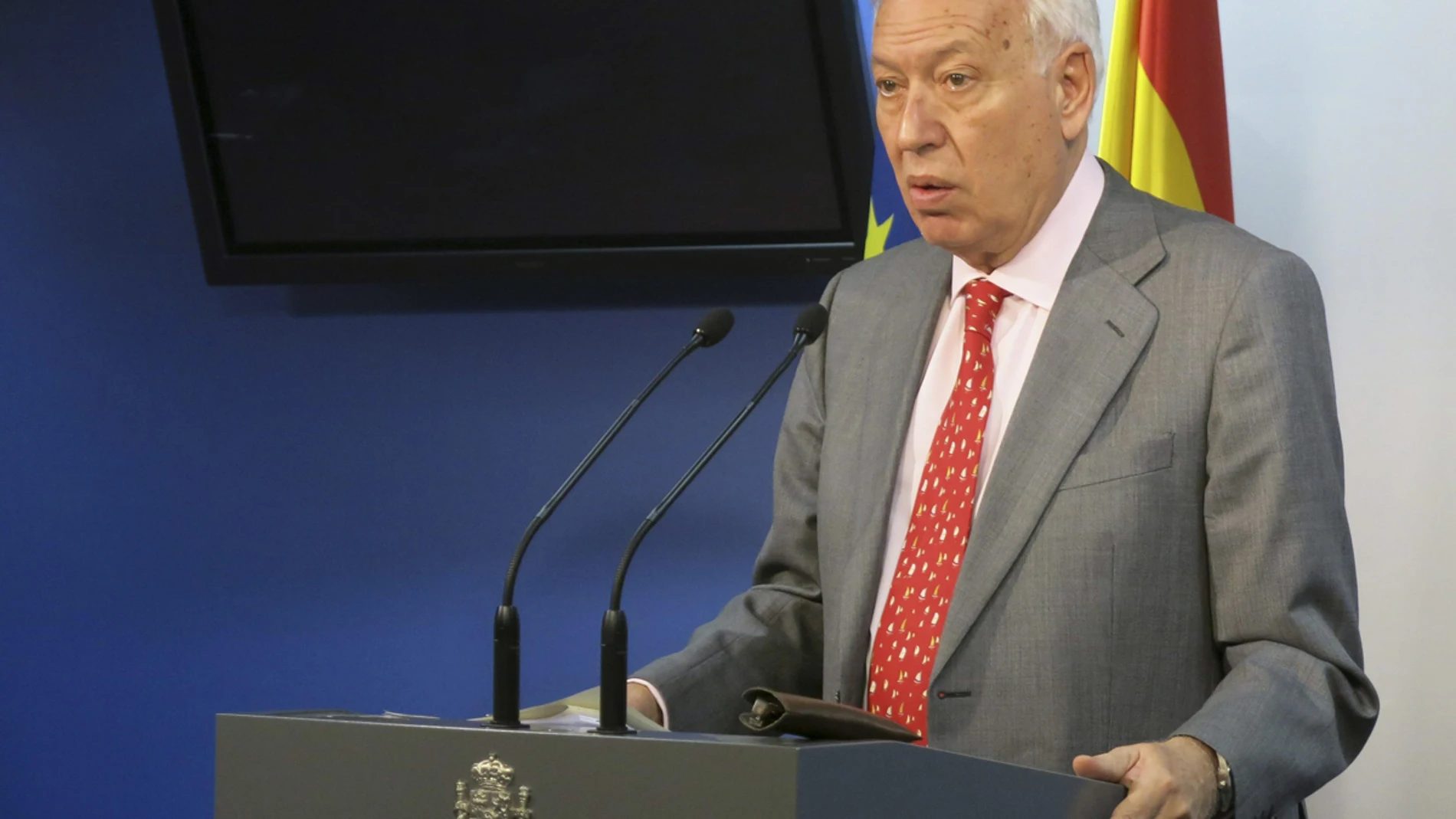 El ministro Margallo en Bruselas El ministro Margallo en Bruselas