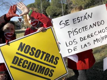 Manifestación a favor del aborto de la Plataforma 'Nosotras decidimos'