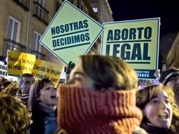 Protesta en Madrid contra la reforma del aborto