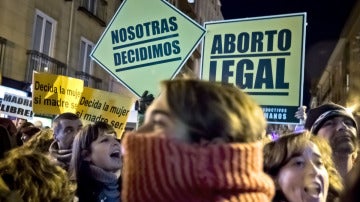 Protesta en Madrid contra la reforma del aborto