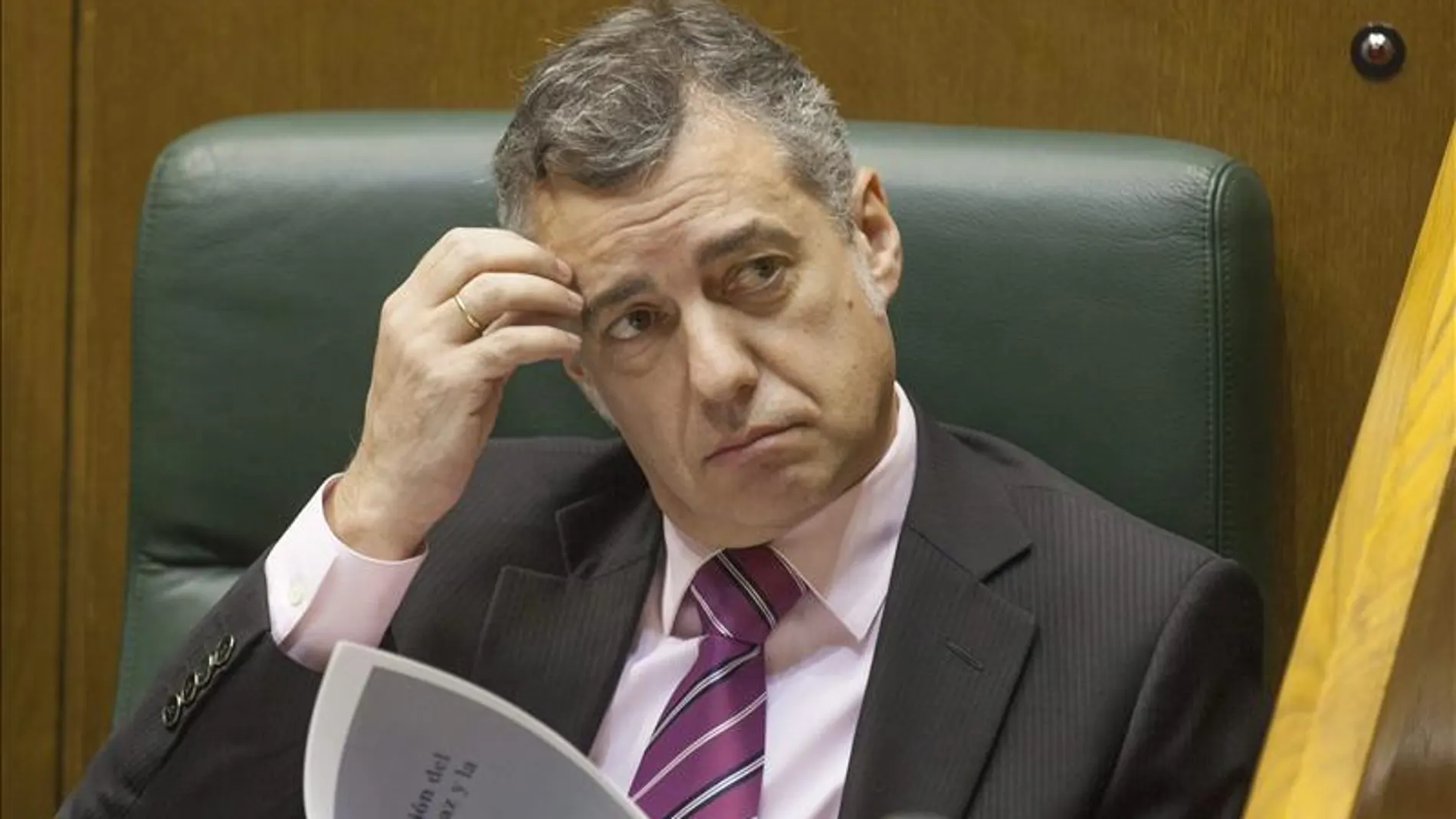 El lehendakari Iñigo Urkullu, durante un pleno del Parlamento vasco El lehendakari Iñigo Urkullu, durante un pleno del Parlamento vasco