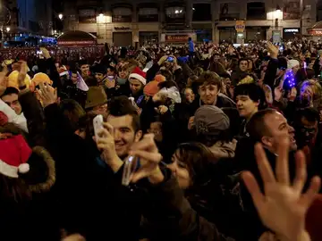 Pre campanadas en la Puerta del Sol Pre campanadas en la Puerta del Sol
