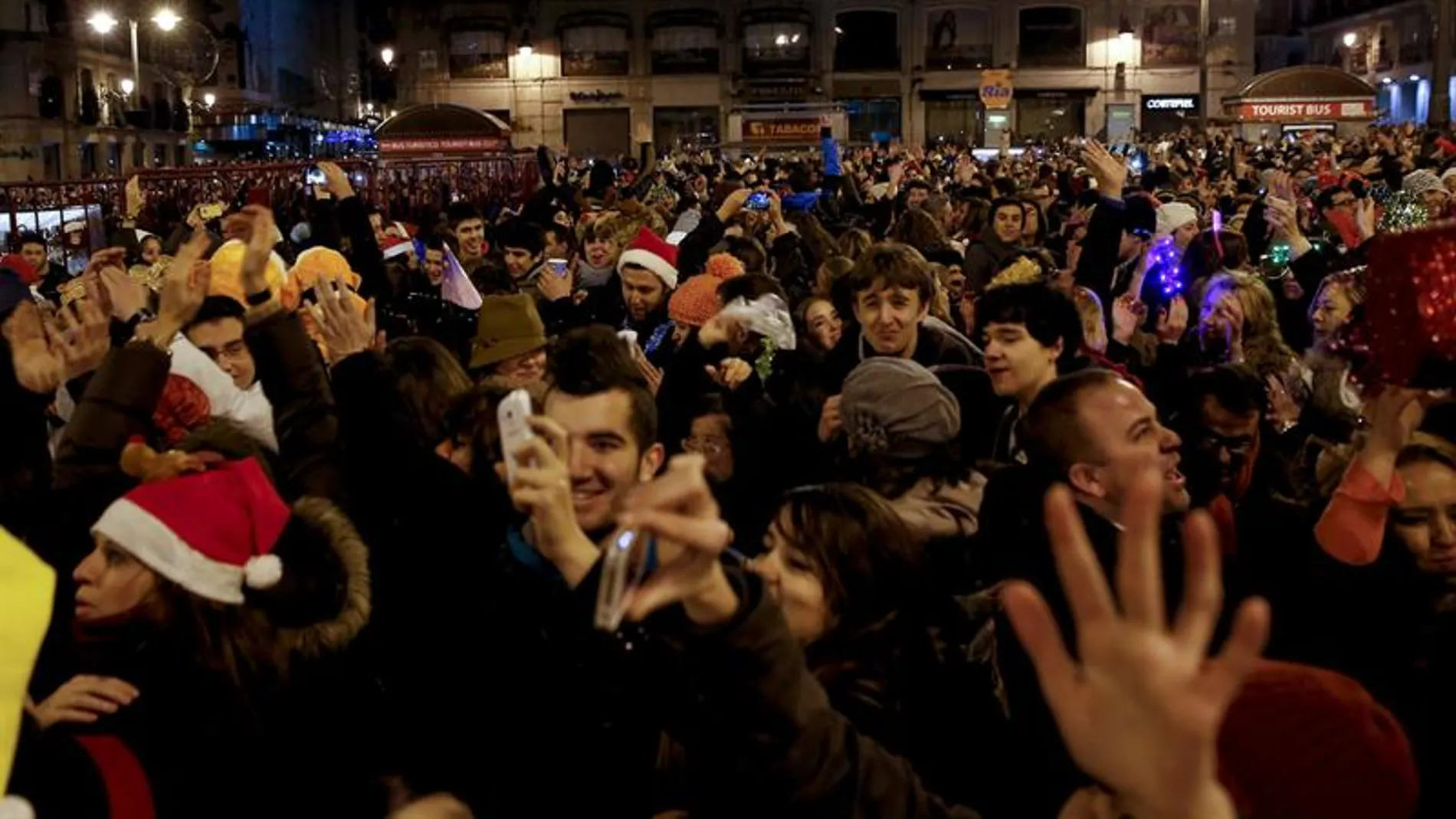 Pre campanadas en la Puerta del Sol Pre campanadas en la Puerta del Sol